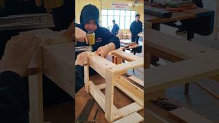 PALLET CAFE BENCH shorts carpentry woodworking polisas [upl. by Juno]