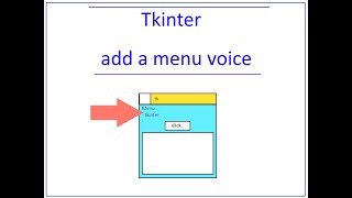 Add a menu with Tkinter [upl. by Nnylecoj]