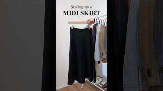 How to style a black midi skirt 🫶 [upl. by Aniretake]