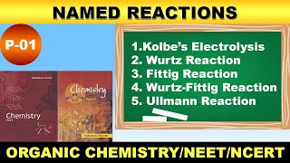 NAMED REACTIONS ORGANIC CHEMISTRY  NCERT NAMED REACTIONS  CLASS11thamp12th  NEET 2025  BOARDS [upl. by Eniamrahs]