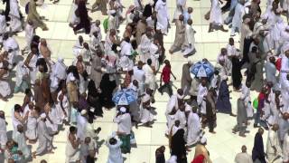 Hajj 2013  Makkah  Tawaf AlIfadah on the Haram Rooftop [upl. by Marc688]