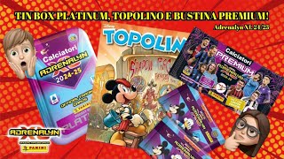 🔥💣MEGA UNBOXING ADRENALYN 2425  TIN BOX PLATINUMPREMIUM5€TOPOLINO [upl. by Esir]