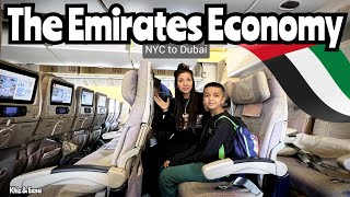 Emirates Economy Experience on Boeing 777300ER from New York to Dubai travel flight emirates [upl. by Duvall]