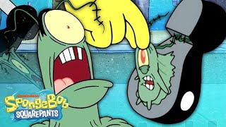 Every Time Plankton Gets STOMPED On Ever 🥾👁 SpongeBob [upl. by Ahsein]