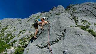 Escalade grande voie au col de la Colombière pointe Dzérat voieTchao Godillo [upl. by Dinin]