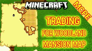 Part 7 Trading with Villager For Woodland Mansion Map In Minecraft Pe [upl. by Auqinihs]