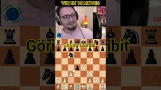 Goring Gambit Trap chess chesstraps shorts chesscom [upl. by Colene]