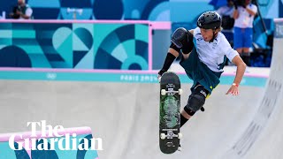 Australian Keegan Palmer on mens park skateboard gold medal [upl. by Aratak378]