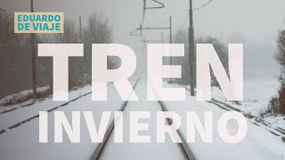 Viaje en tren desde la cabina INVIERNO en Noruega línea Nordlandsbanen 10 horas [upl. by Tatianna800]