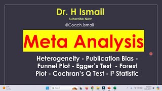 Meta Analysis Tutorial  Forest Plot  Funnel Plot  Publication Bias  Heterogeneity  Dr H Ismail [upl. by Haley]