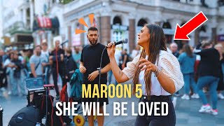 HER Voice SHOCKED Everybody  Maroon 5  She Will Be Loved [upl. by Gelasius]