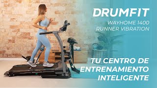 Cinta de correr DrumFit WayHome 1400 Runner Vibration 1100 W mancuernas y barras de espuma [upl. by Yuhas]