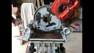 Ridgid 1224 Pipe Threader showing operation [upl. by Amapuna887]