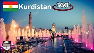 ☀️ 360° Iraqi Kurdistan Nightlife  Erbil Iraqi Kurdistan [upl. by Granthem]