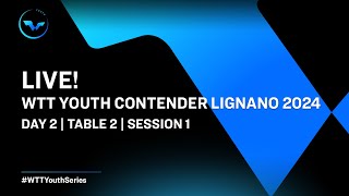 LIVE  T2  Day 2  WTT Youth Contender Lignano 2024  Session 1 [upl. by Schilit]