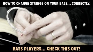 How to change strings on restring your bass correctly Watch this [upl. by Fitton139]