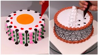 1 Kg Awesome Chocolate Cake  New Vanilla amp Chocolate Cake Design  How to Make Birthday Cake Easily [upl. by Liebowitz]