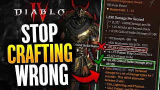 Diablo 4  STOP Crafting WRONG in Season 4 Diablo 4 Tips amp Tricks [upl. by Grote]