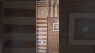 🪵 wooden ceiling final work shortsviral shahidvlog interior 7417074253shortvideos [upl. by Aneloc]