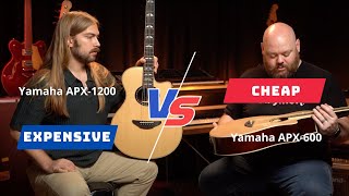 Yamaha APX600 vs APX1200  Cheap vs Expensive Stage Guitars [upl. by Ennaj]