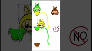 Labubu line connect puzzle game shorts labubu art viralvideo [upl. by Bevin279]