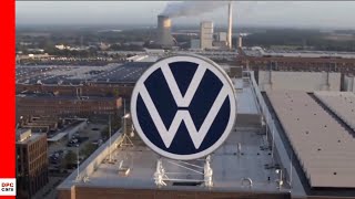 VW New Brand Design Logo Reveal at Volkswagen Plant Wolfsburg [upl. by Suoinuj]