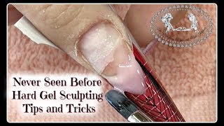 💅 Sculpted Hard Gel Nail Extensions FASTEST EASIEST Way to Sculpt Hard Gel Nails Tutorial 🙌✔ [upl. by Herra]