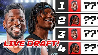 Team Mark vs Team Duke Dennis LIVE 5v5 BASKETBALL DRAFT [upl. by Wilow189]