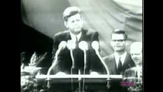 President John F Kennedy quotI Am a Berlinerquot Speech at Berlin Wall [upl. by Lemhaj]