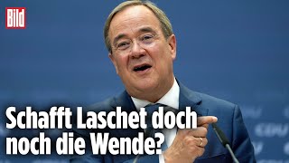 Armin Laschet setzt im Wahlkampf wieder auf den LastMinuteTurbo  CDU legt in Umfragen zu [upl. by Hameerak]