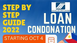 SSS Loan Condonation 2022  How to Apply and waive penalty [upl. by Nnyla]