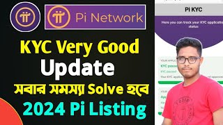 Pi Network Kyc Very Good Update😯 Pi Kyc All Problem Solve Start।। Pi Network Listing [upl. by Hazlett]