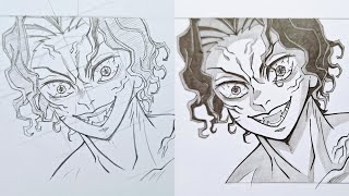 How to draw Muzan from Demon Slayer  Anime sketch  Easy drawing tutorial [upl. by Anierdna]