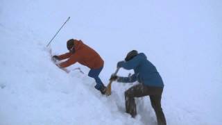 Avalanche search  digging with two people [upl. by Neerroc]