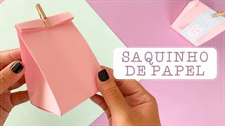 SAQUINHO DE PAPEL SUPER FÁCIL DE FAZER  DIY [upl. by Dyna]