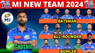 IPL 2024  Mumbai Indians Team Full Squad  MI Team New Players List 2024  MI New Team 2024 [upl. by Naejamron214]