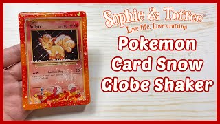 🔥 Vulpix Pokemon Card Snow Globe Shaker 🔮  Sophie and Toffee February Elves Box 2021 [upl. by Fanni]