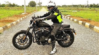 Riding Harley Davidson Iron 883 in Hyderabad Traffic MotoVLog Review [upl. by Akoek]