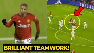 Rashford goal and Hojlund assist brilliant teamwork against Tottenham  Manchester United News [upl. by Kai]