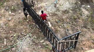 Building In Ghana  First Balustrade Fabrication And Installation [upl. by Nelo]