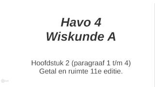 Wiskunde A Havo 4 Hoofdstuk 2 Overzicht [upl. by Phelan]