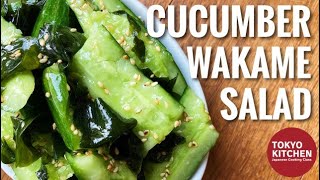 HOW TO MAKE WAKAME SEAWEED AND CUCUMBER SALAD  Super Easy [upl. by Maisel]