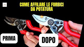 Come Affilare Le Forbici Da POTATURA [upl. by Leitao]