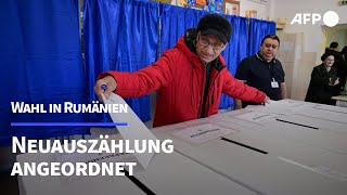 Gericht in Rumänien ordnet Neuauszählung nach Präsidentenwahl an  AFP [upl. by Bray312]