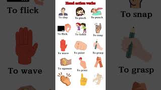 Hand action verbs dailyuseenglishwords english englishvocabulay [upl. by Nave]