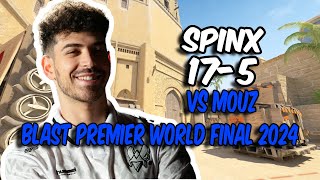 CS2 POV  Vitality Spinx 175 vs MOUZ Mirage  BLAST Premier World Final 2024 [upl. by Emixam]