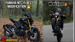 YAMAHA MT15 Best Modification🔥 [upl. by Siurad]