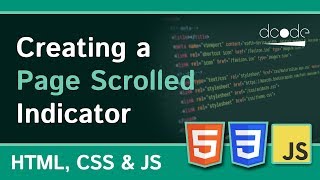 Creating a Page Scrolled Indicator with HTML CSS and JavaScript  WEB DESIGN [upl. by Caniff2]