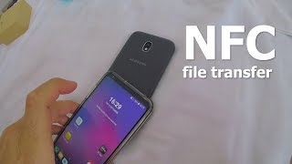 Photo Transfer between 2 Android Phones via NFC Android Beam LG V30 amp Samsung J5 [upl. by Howland]