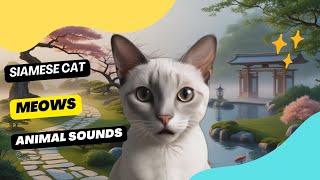 Siamese Cat Sounds  Animation [upl. by Aynotahs621]